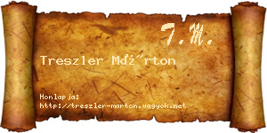 Treszler Márton névjegykártya