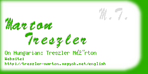 marton treszler business card